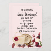 Girls Bachelorette Einladung am Wochenende (Vorne/Hinten)
