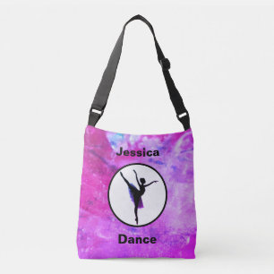 Girls Ballerina Dancer Watercolor Crossbody Bag Tragetaschen Mit Langen Trägern