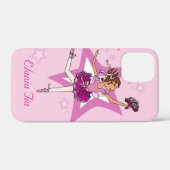 Girls ballerina dunkles Haar genannt pink Case-Mate iPhone Hülle (Rückseite (Horizontal))