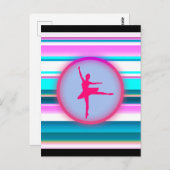 Girls Ballerina Tanz Postkarte (Vorne/Hinten)