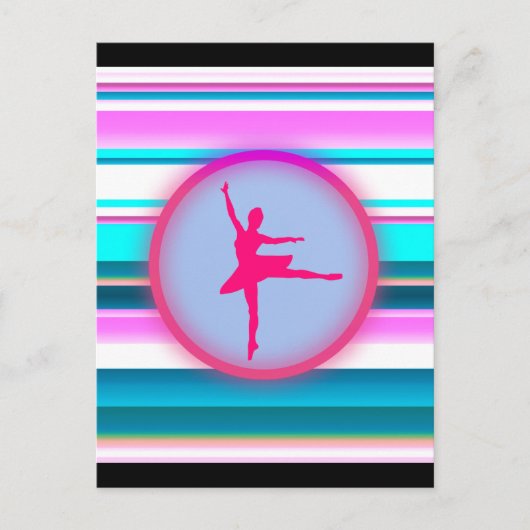 Girls Ballerina Tanz Postkarte (Vorderseite)