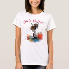 Girls Ballet Dancer, Niedlich Ballerina T-Shirt