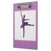Girls Ballet Dancer Pastel Personalisiert Klemmbrett (Links)