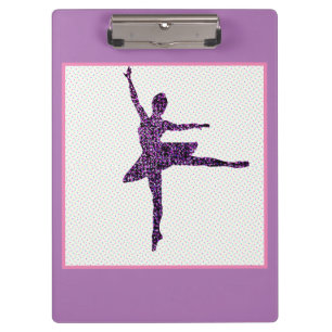 Girls Ballet Dancer Pastel Personalisiert Klemmbrett