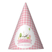 Girls Barnyard Birthday Partyhütchen (Vorderseite)