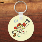 Girls Baseball Dive Tshirts und Geschenke Schlüsselanhänger (Vorderseite)