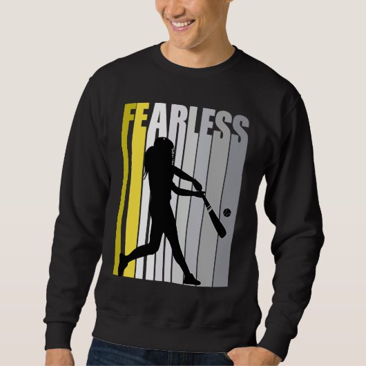 Girls Baseball Fierce Courage Strong Fierce Graphi Sweatshirt (Vorderseite)