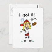 Girls Baseball Ich Got es Hemden und Geschenke Postkarte (Vorne/Hinten)