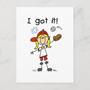 Girls Baseball Ich Got es Hemden und Geschenke Postkarte