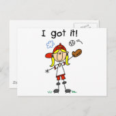 Girls Baseball Ich Got es Hemden und Geschenke Postkarte (Vorne/Hinten)