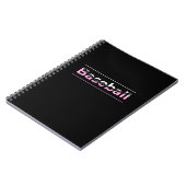 Girls Baseball - rosa geometrische Typografie Notizblock (Linke Seite)
