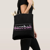Girls Baseball - rosa geometrische Typografie Tasche (Von Nahem)