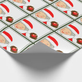 Girls Baseball Weihnachtsfeiertag Geschenkpapier (Ecke)