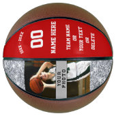 Girls Basketball Ball mit FOTO, Text, Farbe (Vorderseite)
