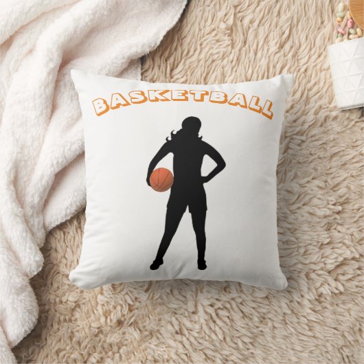 Girls Basketball Custom Throw Kissen (Decke)
