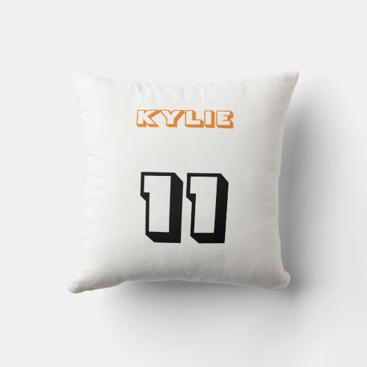 Girls Basketball Custom Throw Kissen (Rückseite)