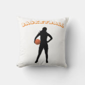 Girls Basketball Custom Throw Kissen (Vorderseite)