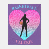 Girls Basketball Fleece Blanket (Vorderseite)
