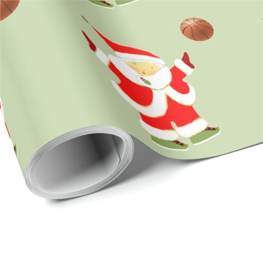 Girls Basketball Holiday Geschenk Geschenkpapier (Rolleneckpunkt)