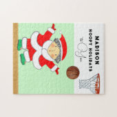 Girls Basketball Holiday Geschenk Puzzle (Horizontal)