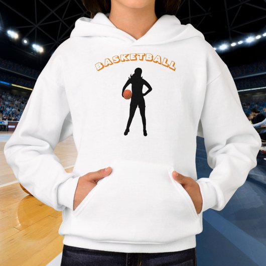 Girl's Basketball Hoodie mit Name & Nummer