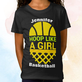 Girls Basketball Hoop wie ein Girl-T - Shirt