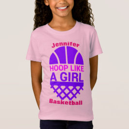 Girls Basketball Hoop wie ein Girl-T - Shirt