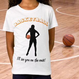 Girl's Basketball "Ich sehe dich auf dem Platz" T-Shirt