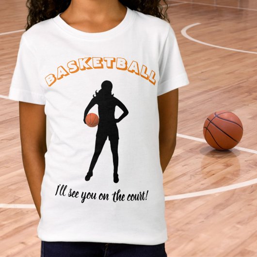 Girl's Basketball "Ich sehe dich auf dem Platz" T-Shirt