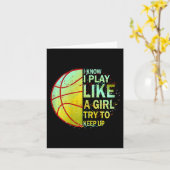 Girls Basketball Karte (Gelbe Blume)
