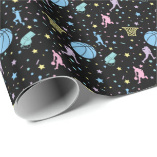 Girls Basketball Players - Sternenmuster Geschenkpapier