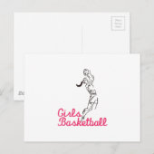 Girls Basketball Postkarte (Vorne/Hinten)