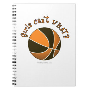 Girls Basketball - Schwarz/Orange Notizblock