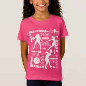 Girls Basketball SportsTerminologie T-Shirt (Vorderseite)