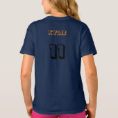 Girl's Basketball T - Shirt mit Name & Nummer (Rückseite)