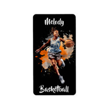 Girls Basketball Wasserfarbe Personalisiert