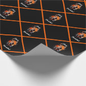 Girls Basketball Wasserfarbe Personalisiert Geschenkpapier (Ecke)