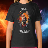 Girls Basketball Wasserfarbe Personalisiert