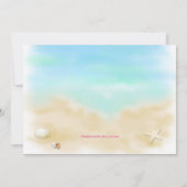 Girls Beach Baby Dusche Einladung (Rückseite)