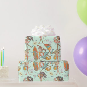 Girls Beach Party Wrapping Paper Geschenkpapier