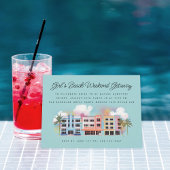 Girl's Beach Weekend Geburtstag Bachelorette Einladung