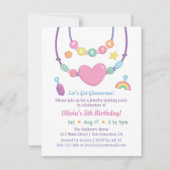 Girls Beads und Schmuck machen Party Einladungen (Vorderseite)