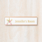 Girls Bedroom Girls' Unicorn Dosenschild Türschild (Vorderseite )