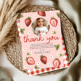 Girls Berry First Kids 1. Geburtstag Foto Dankeskarte