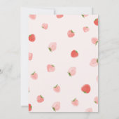 Girl's Berry Sweet Croquette Bow Baby Shower Einladung (Rückseite)