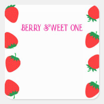 Girl's Berry Sweet One Square Sticker