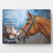 Girl's Best Friend Reitpferd Lover Foto Fotoplatte (Vorderseite)
