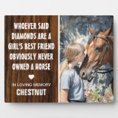 Girls bester Freund | Rustic Horse Foto Memorial Fotoplatte (Vorderseite)