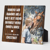Girls bester Freund | Rustic Horse Foto Memorial Fotoplatte (Seite)