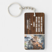 Girls bester Freund | Rustic Horse Foto Memorial Schlüsselanhänger (Vorderseite)